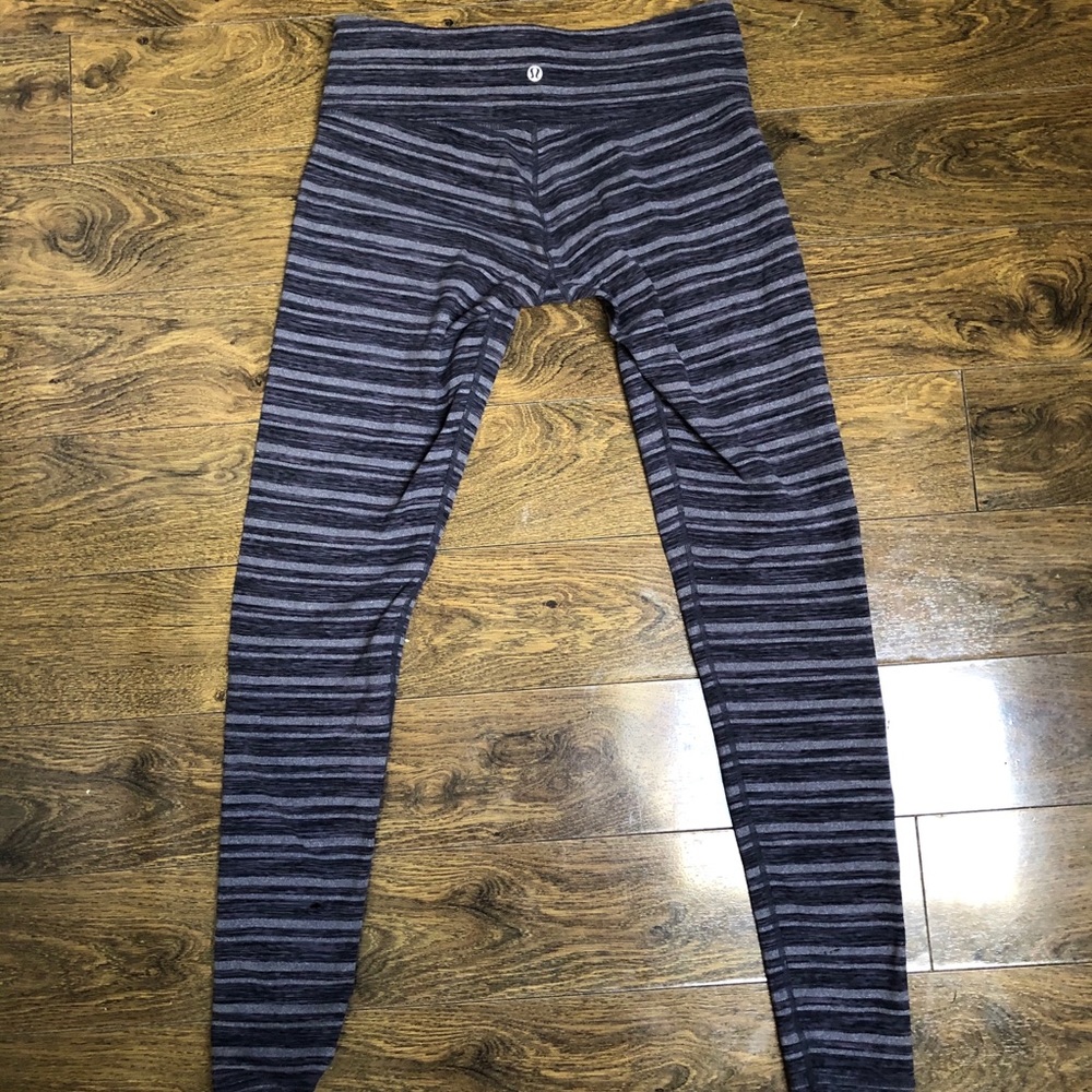 ***Rare Black Stripes Galore Lululemon Pants